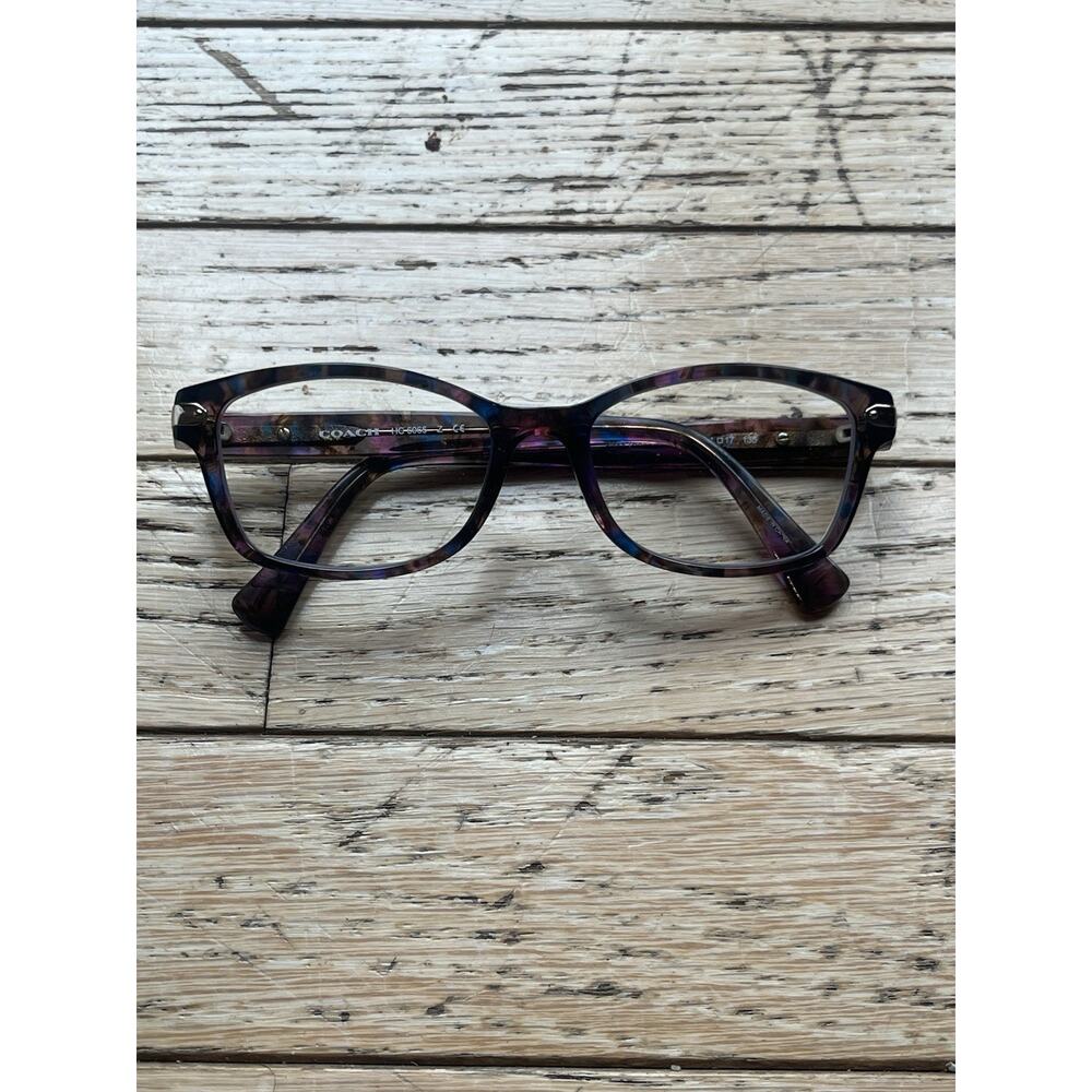 NEW COACH HC 6065 5288 PURPLE SILVER AUTHENTIC FRAMES EYEGLASSES 51-17-135‎